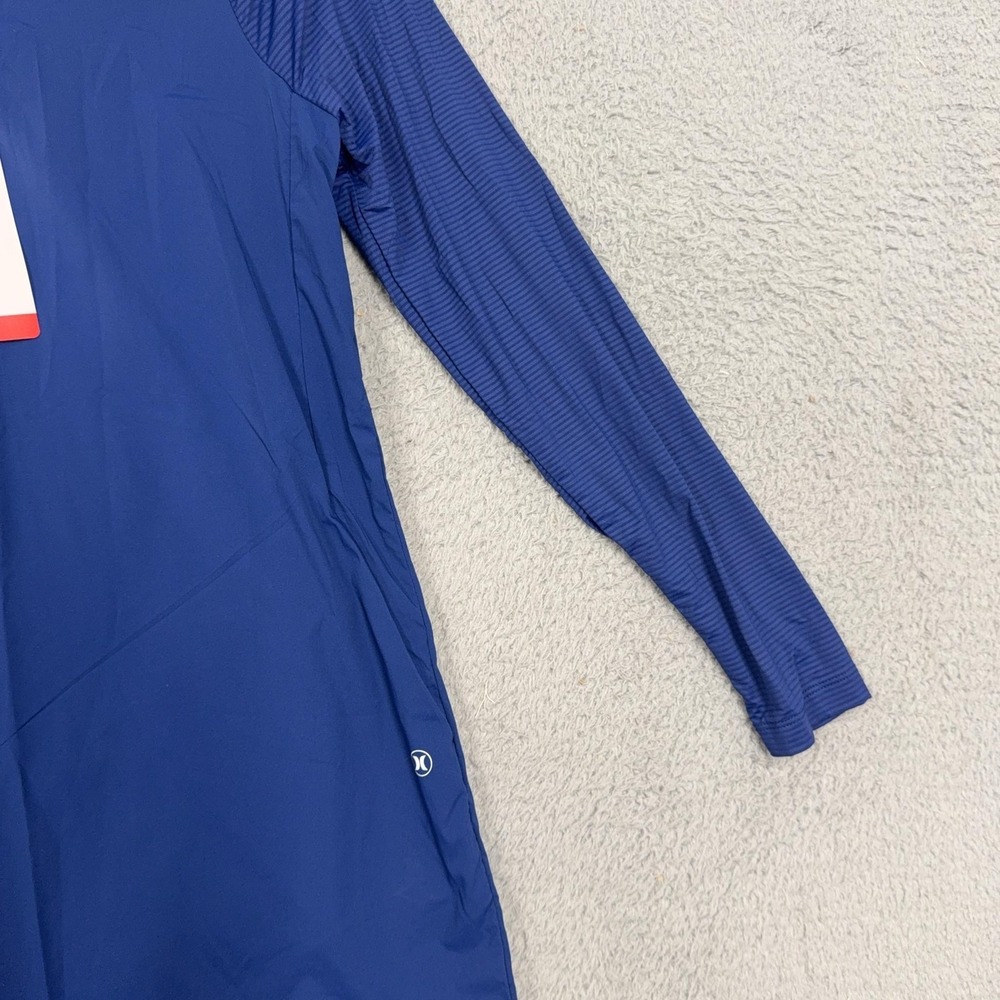 Hurley Dress Womens Medium Blue Long Sleeve Mock Neck Zip Stretch Shift Casual - Picture 5 of 14